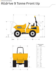 tech sheet dumper thwaites 9 ton